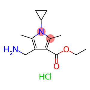 Ethyl 4-(aminomethyl)-1-cyclopropyl-2,5-dimethyl-1H-pyrrole-3-carboxylate hydrochlor