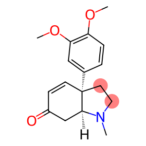 (+-)-3a-(3,4-Dimethoxy-phenyl)-1-methyl-(3ar,7ac)-1,2,3,3a,7,7a-hexahydro-indol-6-on