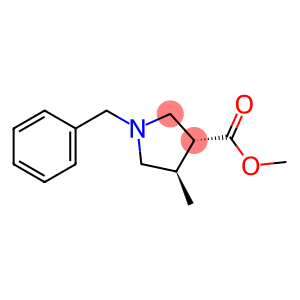 3-Pyrrolidinecarboxylic acid, 4-methyl-1-(phenylmethyl)-, methyl ester, (3R,4R)-rel-