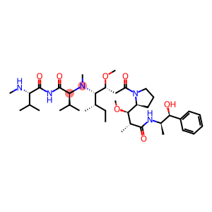 N-Methyl-L-valyl-N-[(1S,2R)-4-[(2S)-2-[(1R,2R)-3-[[(1R,2S)-2-hydroxy-1-methyl-2-phenylethyl]amino]-1-methoxy-2-methyl-3-oxopropyl]-1-pyrrolidinyl]-2-methoxy-1-[(1S)-1-methylpropyl]-4-oxobutyl]-N-methyl-L-valinamide                               Monomethyl