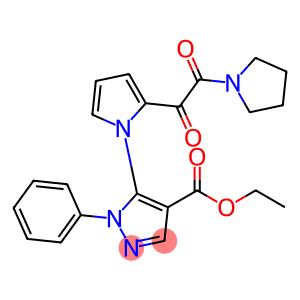 ethyl 5-{2-[2-oxo-2-(pyrrolidin-1-yl)acetyl]-1H-pyrrol-1-yl}-1-phenyl-1H-pyrazole-4-carboxylate