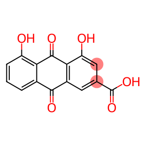 大黄酸(1,8-二羟基-3-羧基蒽醌)