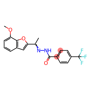 Benzoic acid, 4-(trifluoromethyl)-, 2-[1-(7-methoxy-2-benzofuranyl)ethylidene]hydrazide