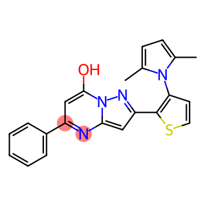 2-[3-(2,5-dimethyl-1H-pyrrol-1-yl)thiophen-2-yl]-5-phenylpyrazolo[1,5-a]pyrimidin-7-ol