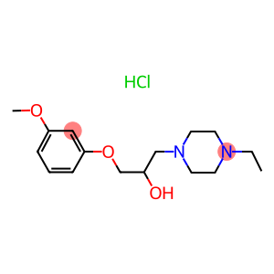 1-(4-乙基哌嗪-1-基)-3-(3-甲氧基苯氧基)丙-2-醇盐酸盐