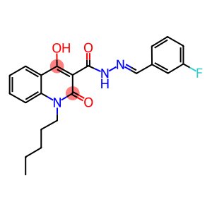 N'-(3-fluorobenzylidene)-4-hydroxy-2-oxo-1-pentyl-1,2-dihydro-3-quinolinecarbohydrazide