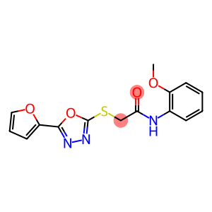2-{[5-(2-furyl)-1,3,4-oxadiazol-2-yl]sulfanyl}-N-(2-methoxyphenyl)acetamide