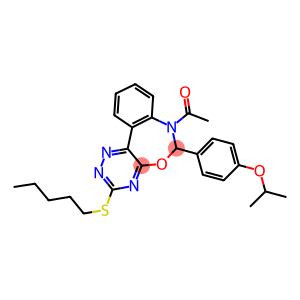4-[7-acetyl-3-(pentylsulfanyl)-6,7-dihydro[1,2,4]triazino[5,6-d][3,1]benzoxazepin-6-yl]phenyl isopropyl ether