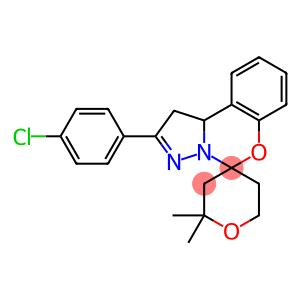 2-(4-chlorophenyl)-2',2'-dimethylspiro[1,10b-dihydropyrazolo[1,5-c][1,3]benzoxazine-5,4'-oxane]