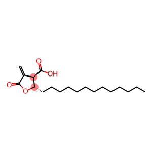 (2S)-2β-Tridecyl-4-methylene-5-oxotetrahydrofuran-3α-carboxylic acid