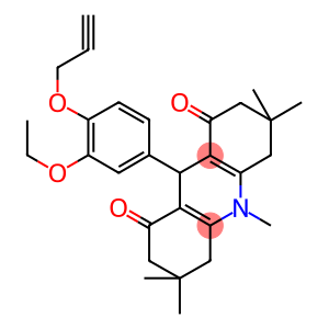 9-[3-ethoxy-4-(2-propynyloxy)phenyl]-3,3,6,6,10-pentamethyl-3,4,6,7,9,10-hexahydro-1,8(2H,5H)-acridinedione