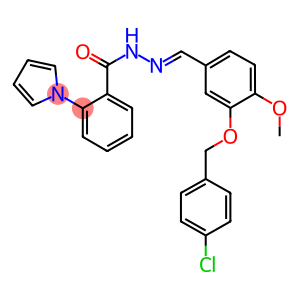 N'-{3-[(4-chlorobenzyl)oxy]-4-methoxybenzylidene}-2-(1H-pyrrol-1-yl)benzohydrazide