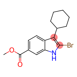 2-溴-3-环己基-1H-吲哚-6-羧酸甲酯