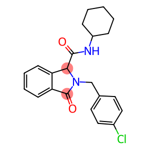 2-(4-chlorobenzyl)-N-cyclohexyl-3-oxo-1-isoindolinecarboxamide