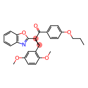 2-(1,3-benzoxazol-2-yl)-3-(2,5-dimethoxyphenyl)-1-(4-propoxyphenyl)-2-propen-1-one