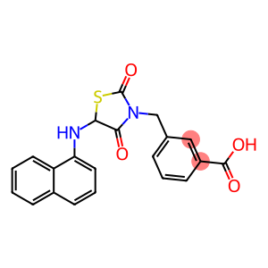 Benzoic acid, 3-[[5-(1-naphthalenylamino)-2,4-dioxo-3-thiazolidinyl]methyl]-