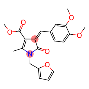 methyl 4-(3,4-dimethoxybenzylidene)-1-(2-furylmethyl)-2-methyl-5-oxo-4,5-dihydro-1H-pyrrole-3-carboxylate