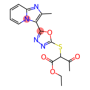 ethyl 2-{[5-(2-methylimidazo[1,2-a]pyridin-3-yl)-1,3,4-oxadiazol-2-yl]sulfanyl}-3-oxobutanoate
