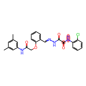 N-(2-chlorophenyl)-2-(2-{2-[2-(3,5-dimethylanilino)-2-oxoethoxy]benzylidene}hydrazino)-2-oxoacetamide