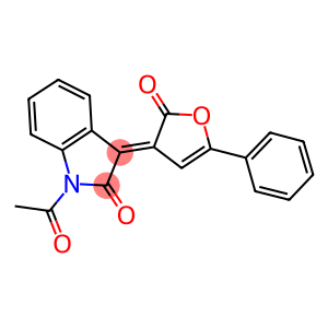 1-acetyl-3-(2-oxo-5-phenyl-3(2H)-furanylidene)-1,3-dihydro-2H-indol-2-one