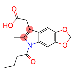 5-Butyryl-6-methyl-5H-1,3-dioxolo[4,5-f]indole-7-acetic acid