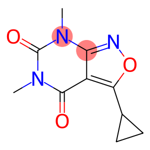 Isoxazolo[3,4-d]pyrimidine-4,6(5H,7H)-dione, 3-cyclopropyl-5,7-dimethyl-