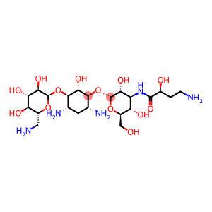 O-6-AMino-6-deoxy-α-D-glucopyranosyl-(1→4)-O-[3-[[(2S)-4-aMino-2-hydroxy-1-oxobutyl]aMino]-3-deoxy-α-D-glucopyranosyl-(1→6)]-2-deoxy-D-streptaMine