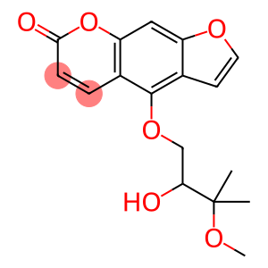 7H-Furo[3,2-g][1]benzopyran-7-one, 4-(2-hydroxy-3-methoxy-3-methylbutoxy)- (9CI)