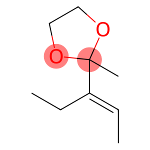1,3-Dioxolane, 2-[(1E)-1-ethyl-1-propen-1-yl]-2-methyl-
