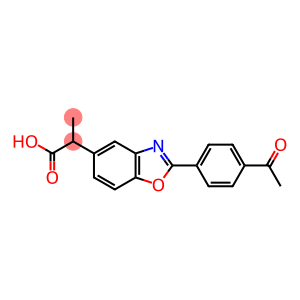 5-Benzoxazoleacetic acid, 2-(4-acetylphenyl)-α-methyl-