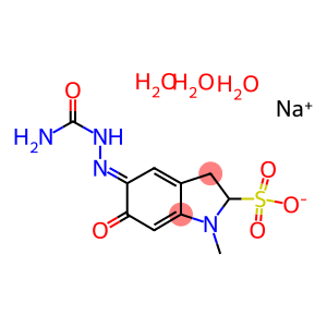 sodium1-methyl-5-semicarbazono-6-oxo-2,3,5,6-tetrahydroindole-3-sulfonate