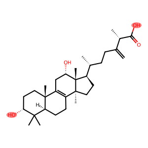 Lanost-8-en-26-oic acid, 3,12-dihydroxy-24-methylene-, (3α,12α,25S)-