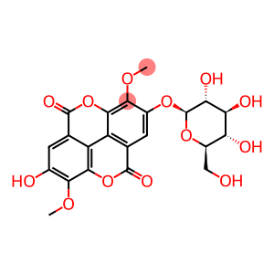 2-hydroxy-3,8-dimethoxy-7-(((2S,3R,4S,5S,6R)-3,4,5-trihydroxy-6-(hydroxymethyl)tetrahydro-2H-pyran-2-yl)oxy)chromeno[5,4,3-cde]chromene-5,10-dione