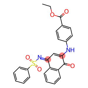 ethyl 4-({1-oxo-4-[(phenylsulfonyl)imino]-1,4-dihydro-2-naphthalenyl}amino)benzoate