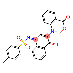 methyl 2-[(4-{[(4-methylphenyl)sulfonyl]imino}-1-oxo-1,4-dihydro-2-naphthalenyl)amino]benzoate