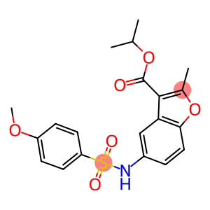 isopropyl 5-{[(4-methoxyphenyl)sulfonyl]amino}-2-methyl-1-benzofuran-3-carboxylate