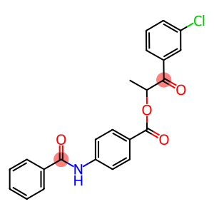 2-(3-chlorophenyl)-1-methyl-2-oxoethyl 4-(benzoylamino)benzoate