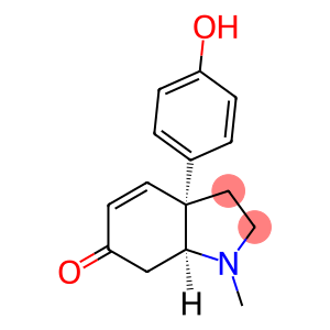 6H-Indol-6-one, 1,2,3,3a,7,7a-hexahydro-3a-(4-hydroxyphenyl)-1-methyl-, (3aR,7aS)-