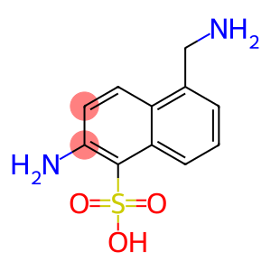 2-Amino-5-(aminomethyl)naphthalene-1-sulfonic acid