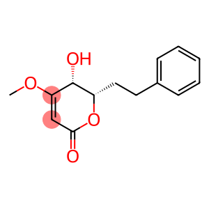(5R)-4-Methoxy-5α-hydroxy-6α-phenethyl-5,6-dihydro-2H-pyran-2-one