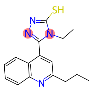 4-ethyl-5-(2-propyl-4-quinolinyl)-4H-1,2,4-triazol-3-yl hydrosulfide