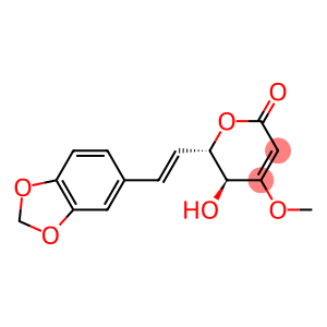 2H-Pyran-2-one, 6-[2-(1,3-benzodioxol-5-yl)ethenyl]-5,6-dihydro-5-hydroxy-4-methoxy-, [5S-[5α,6β(E)]]- (9CI)