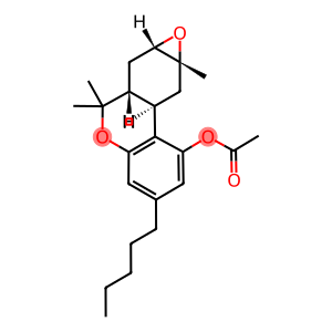 6H-Oxireno[4,5]benzo[1,2-c][1]benzopyran-1-ol, 6a,7,7a,8a,9,9a-hexahydro-6,6,8a-trimethyl-3-pentyl-, acetate, [6aR-(6aα,7aα,8aα,9aβ)]- (9CI)