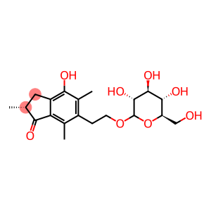 (2R)-6-[2-(β-D-Glucopyranosyloxy)ethyl]-2,3-dihydro-4-hydroxy-2,5,7-trimethyl-1H-inden-1-one