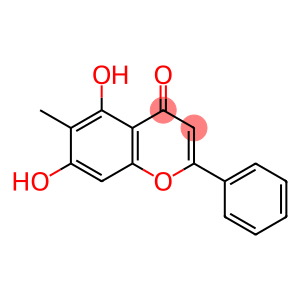 4H-1-Benzopyran-4-one, 5,7-dihydroxy-6-methyl-2-phenyl-