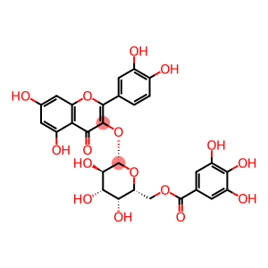 4H-1-Benzopyran-4-one, 2-(3,4-dihydroxyphenyl)-5,7-dihydroxy-3-[[6-O-(3,4,5-trihydroxybenzoyl)-β-D-galactopyranosyl]oxy]-