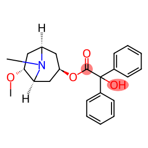 α-Hydroxy-α-phenylbenzeneacetic acid (1R,5R)-6β-methoxy-8-methyl-8-azabicyclo[3.2.1]oct-3α-yl ester