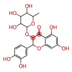 2-(3,4-dihydroxyphenyl)-5,7-dihydroxy-3-(3,4,5-trihydroxy-6-methyloxan-2-yl)oxy-2,3-dihydrochromen-4-one