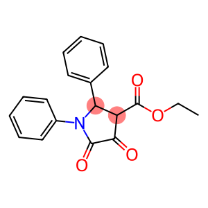 3-Pyrrolidinecarboxylic acid, 4,5-dioxo-1,2-diphenyl-, ethyl ester