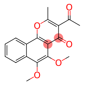 4H-Naphtho[1,2-b]pyran-4-one, 3-acetyl-5,6-dimethoxy-2-methyl-